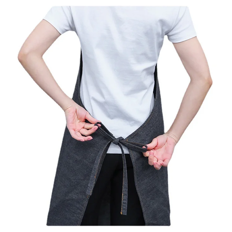 wholesale nail tech stylist girls blue cooking shef apron sublimation  blank custom logo grey aprons for different jobs