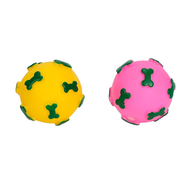 Interactive Durable Dig And Puppy Toy TPR Bone Ball Pet Sound Toy Molar Teeth Cleaning Pet Dog Toy