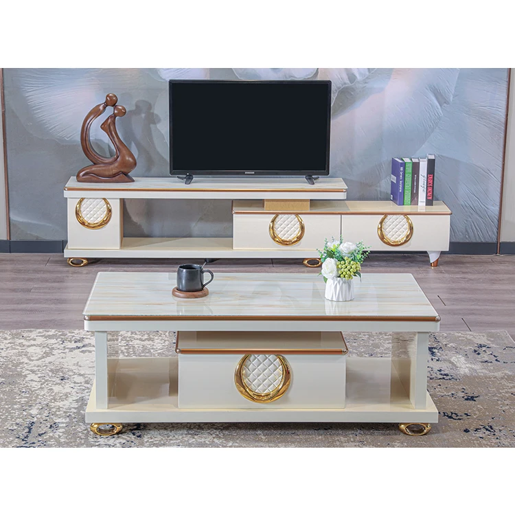 Factor direct Luxury Hot Sale Tv Stand TV cabinet Modern Living Room Support customized