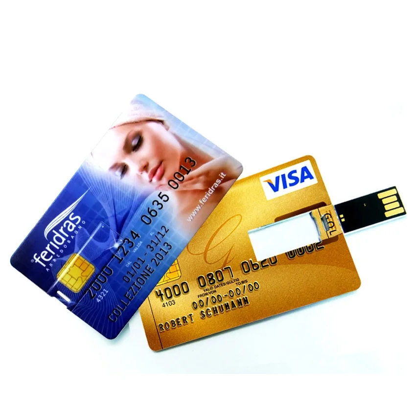 Оптовая продажа пластиковый USB-накопитель GITRA для кредитной карты 128 Мб 1 ГБ 2 4 8 16 32 карта памяти с пользовательским