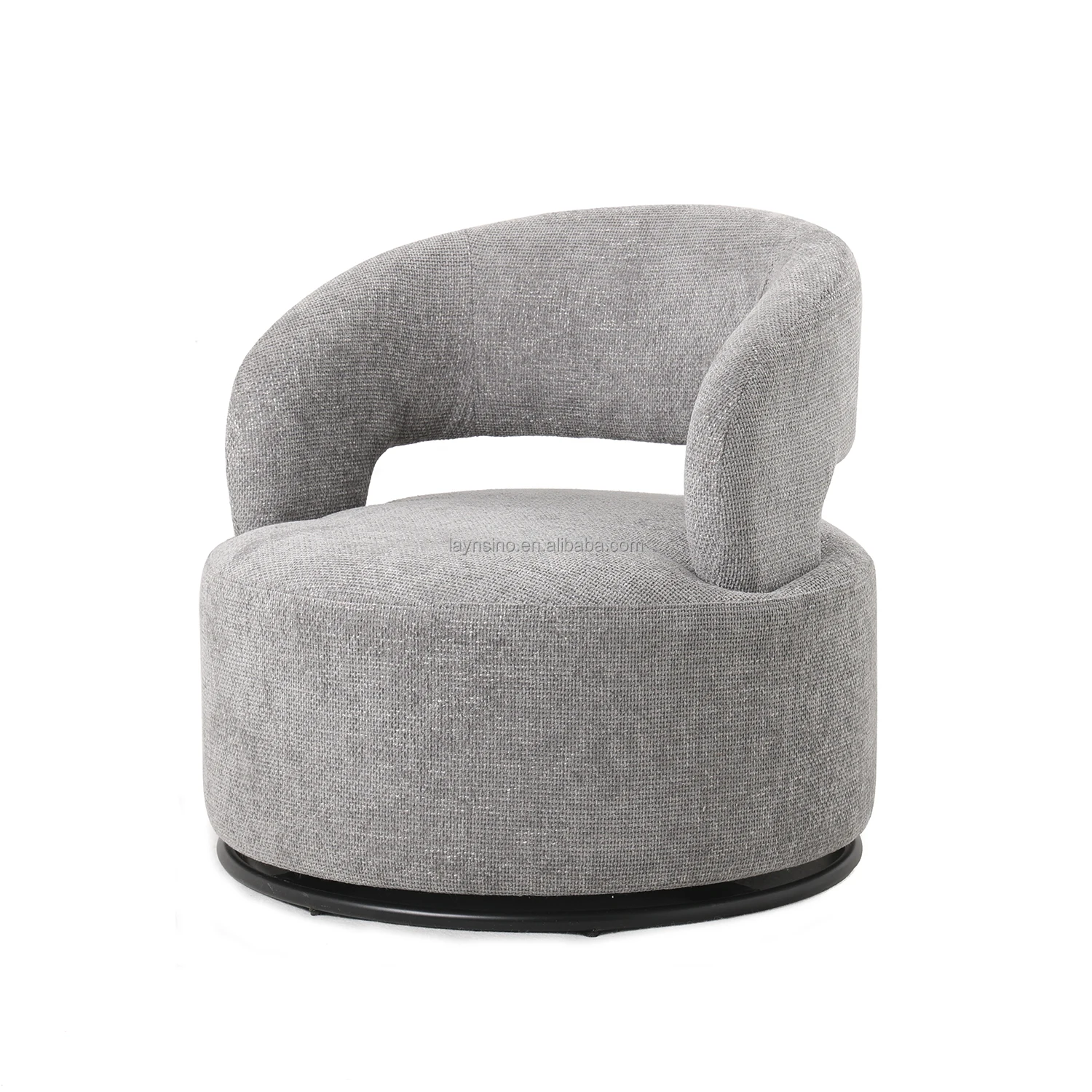High Quality Comfortable Fabric Rotating Sofa Chair Modern Living Room Luxury Leisure Swivel Chairs