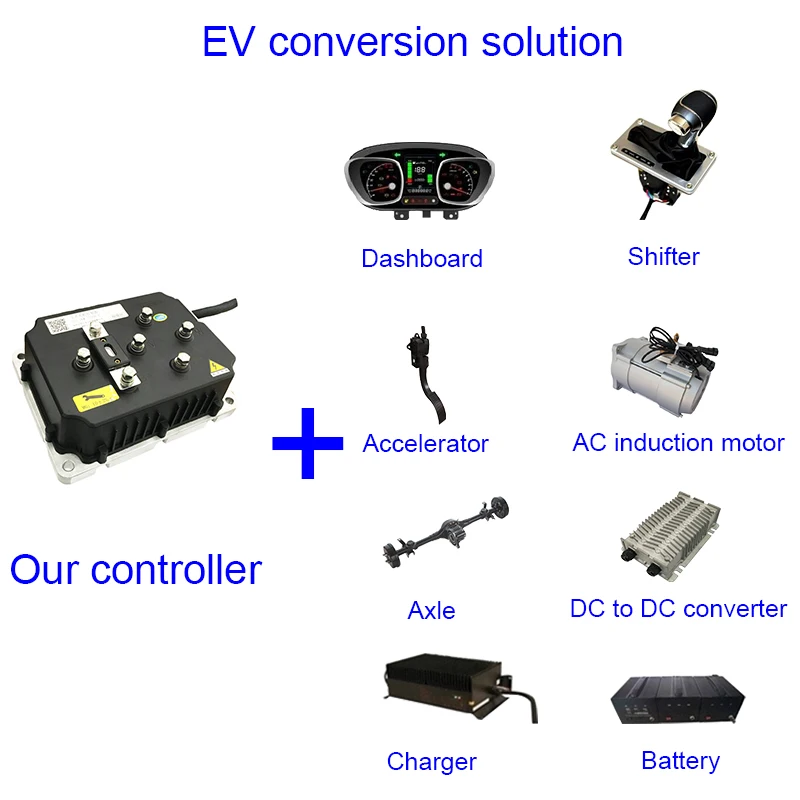 5Kw electric car conversion kit ac induction motor controller