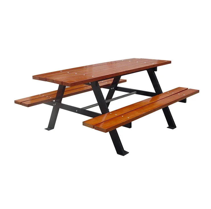 Arlau teak outdoor furniture,antique wooden square table and round chairs,wooden wholesale picnic table.