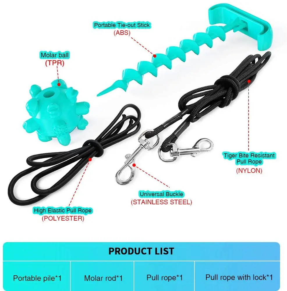 Outdoor Leash Stake Ground Spike Ground Training Dog Dog Rally Leash Tow Leash for Medium Large Dogs up to 125 lbs Garden Use