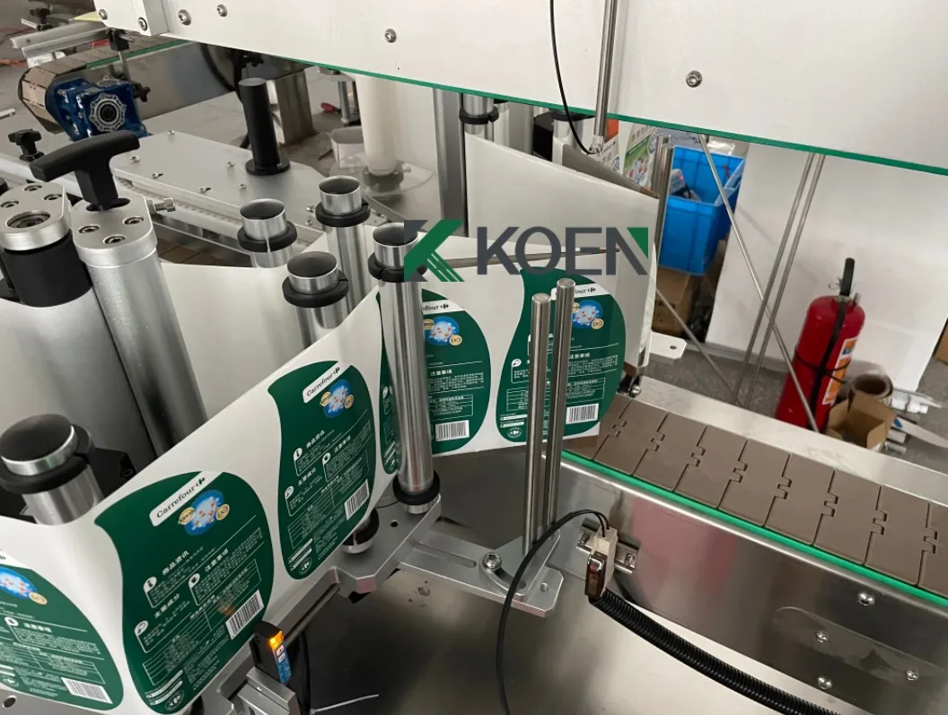 automatic flat label applicator machine for plastic bottle with date coder