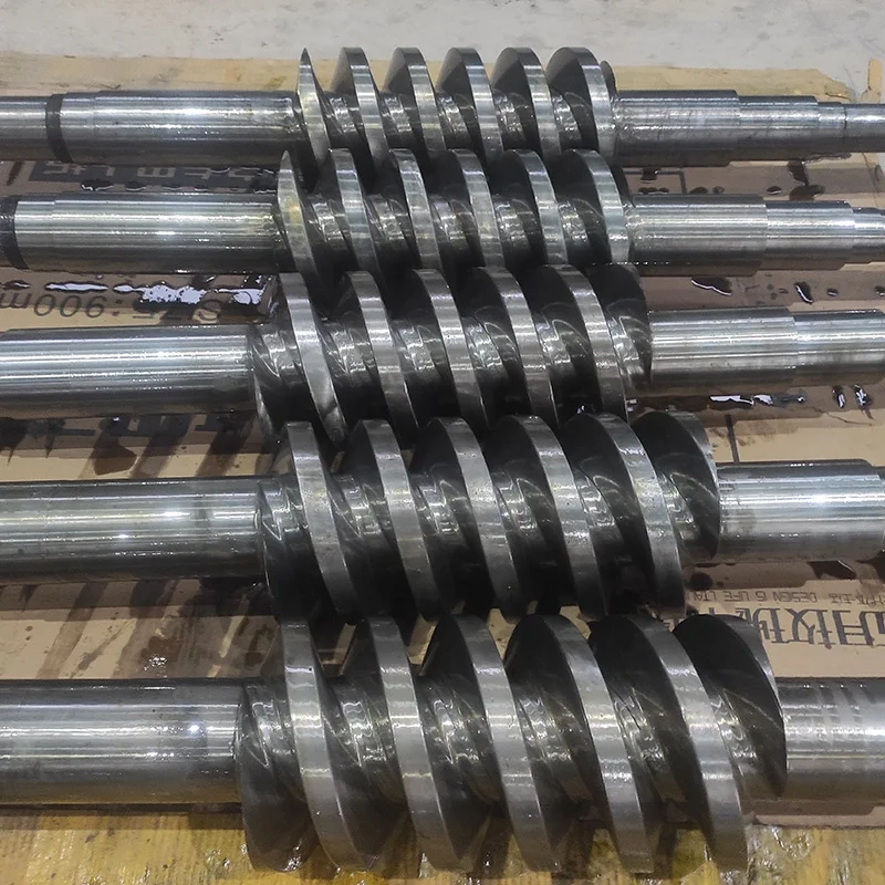 Large gearbox drive cast iron worm gear worm shaft