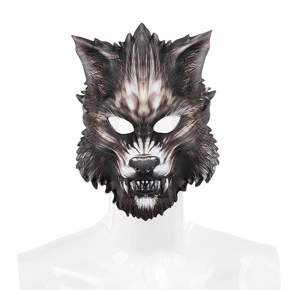 Chinese manufacturers wholesale Halloween Carnival Party Costume ball half face animal wolf mask