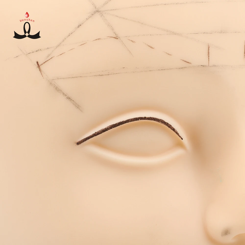New Arrival Permanent Makeup Practice Model Head Eyebrow Eyeline Lip Scalp Tattoo Model Head