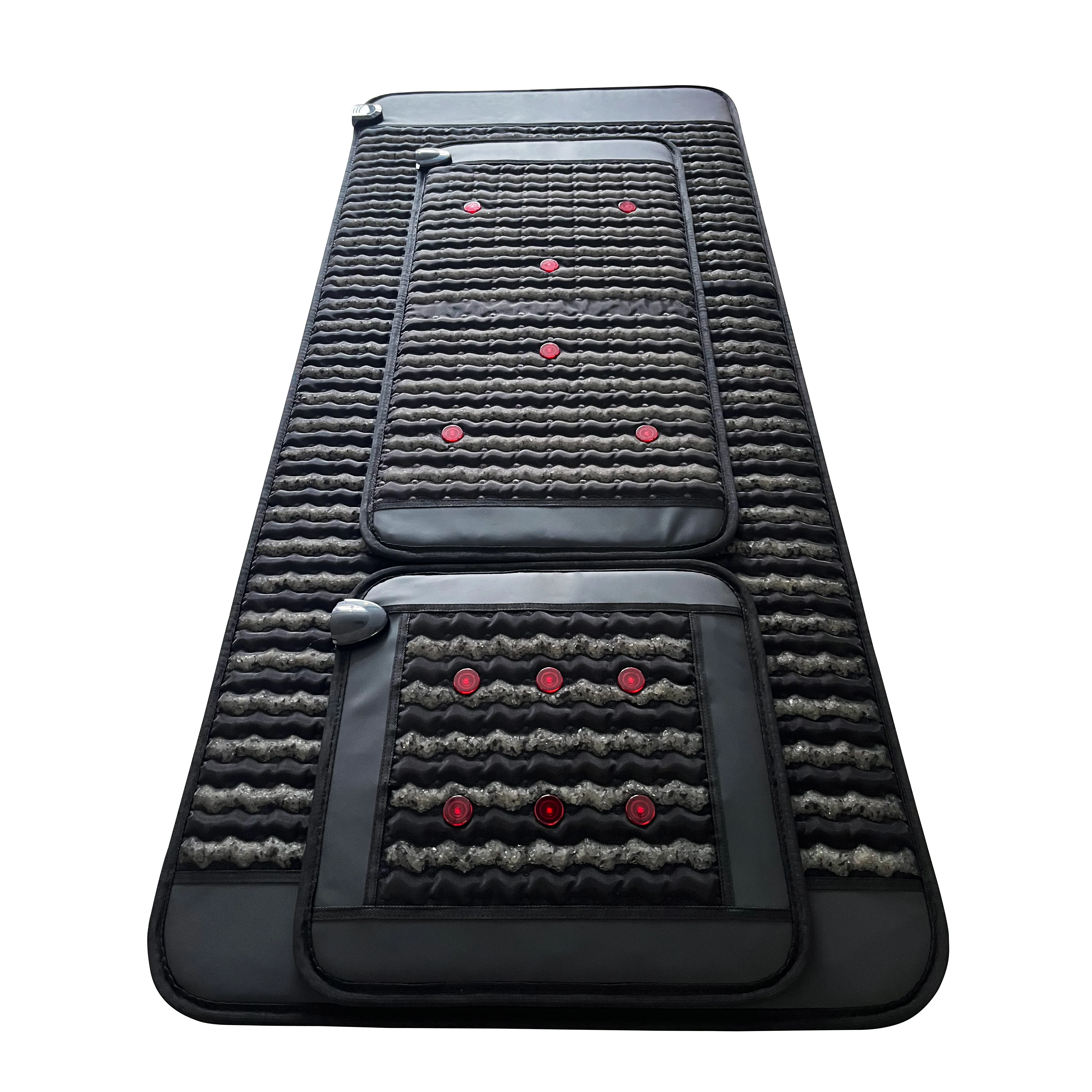 Far Infrared Pemf Magnet Therapy Photon Lights Sauna Mat Blanket with Crystals Agate Negative ion Balls