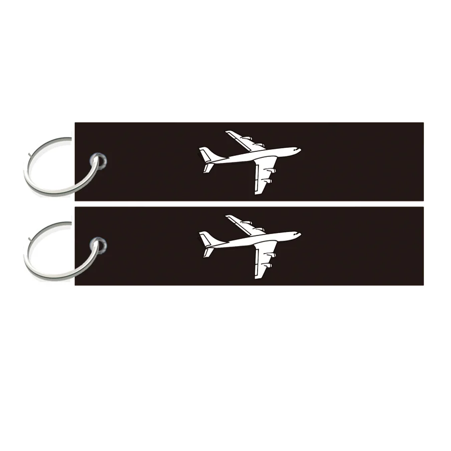 Factory Directly Price Custom Airplane Embroidered Keychain Key chain Remove Flight Jet Tag