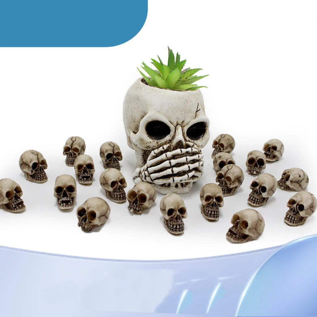 New Halloween Small  Resin Gothic Style Ornament Compact Potted Desktop Craft