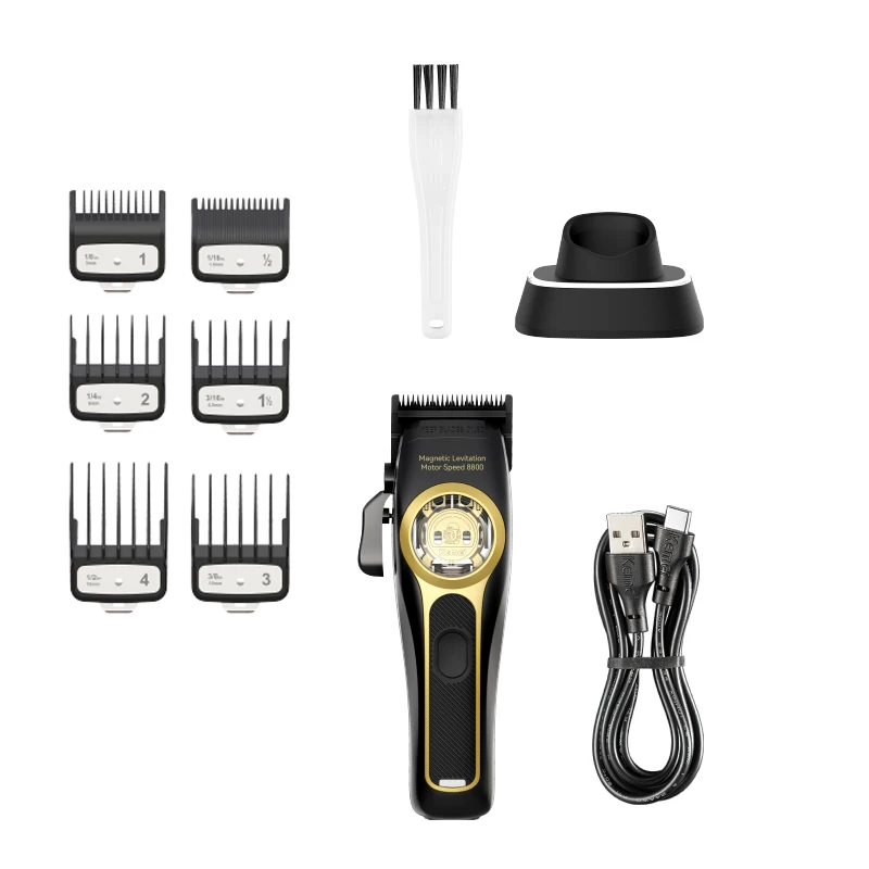 KM-2373 Manufacturer Professional Barber Trimmer Cordless Hair Trimmer Hair Cutting Clipper With Charging Base