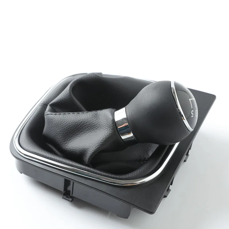 5 6 Speed black Stitch Leather gaitor boot frame Gear Shift control Knob for golf VI