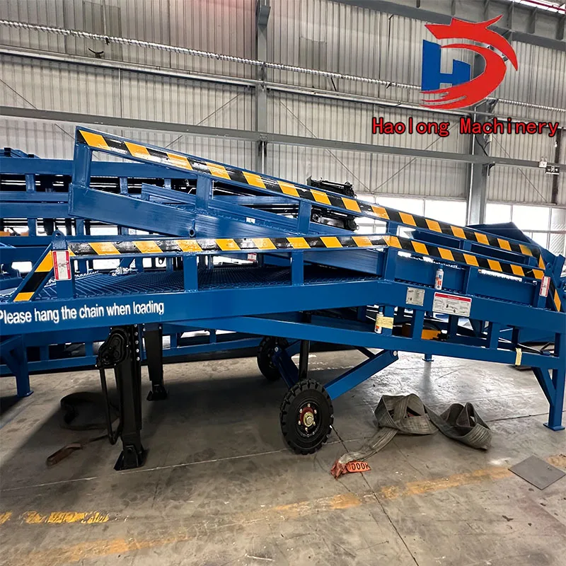 Mobile boarding bridge, two-piece split type container loading and unloading platform, forklift ramp