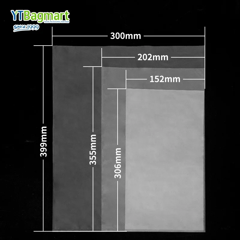 OEM Biodegradable Clear Plastic Clothes Packaging Flat Garment Poly Bags