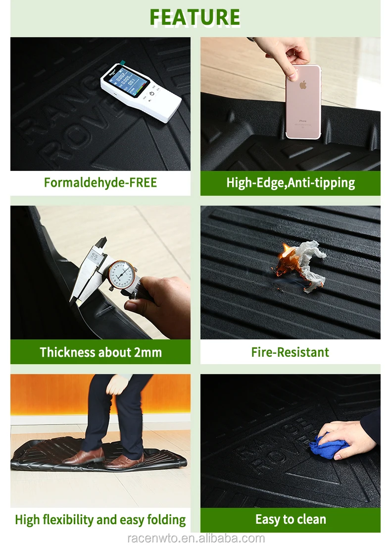 Car Trunk Mat High Protective Good Resilience 3D Rubber Car Carpets Use for Toyota Venza