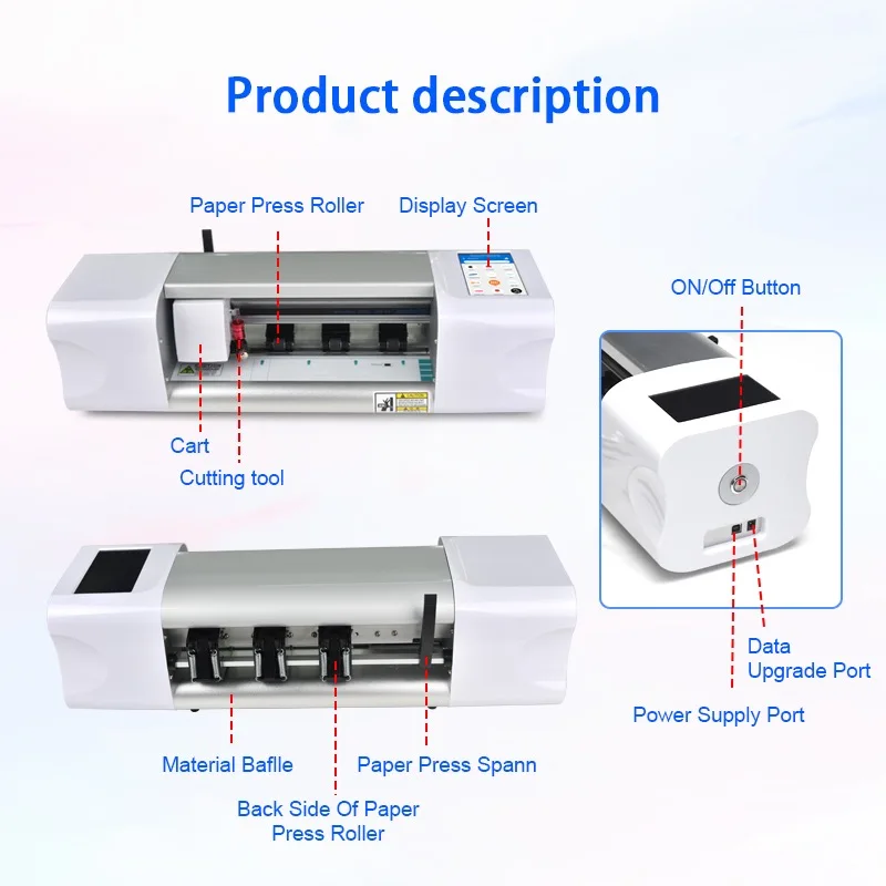 Mobile Phone TPU Hydrogel Screen Protector Film 3D Relief Colorful Cut Sticker Screen Protector Cutting Cutter Machine