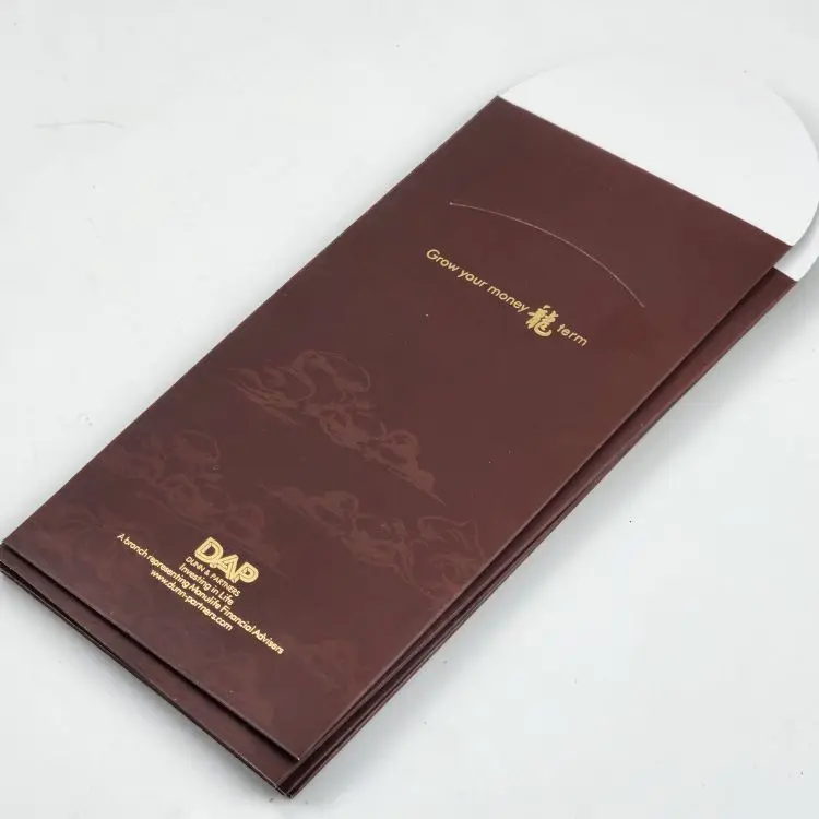 Biodegradable Custom Logo Dark Red Chinese New Year Red Envelope 2023 Dragon any of the twelve animals Red Packet