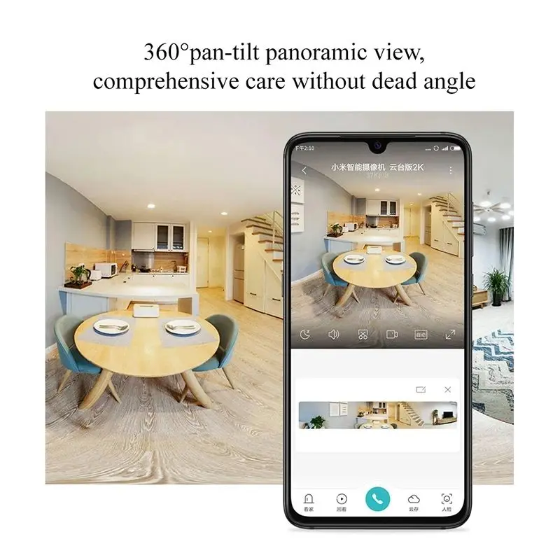 Xiaomi Mi 360 домашняя камера безопасности 2K HD ночного видения 1080p AI умная IP-видеокамера для защиты