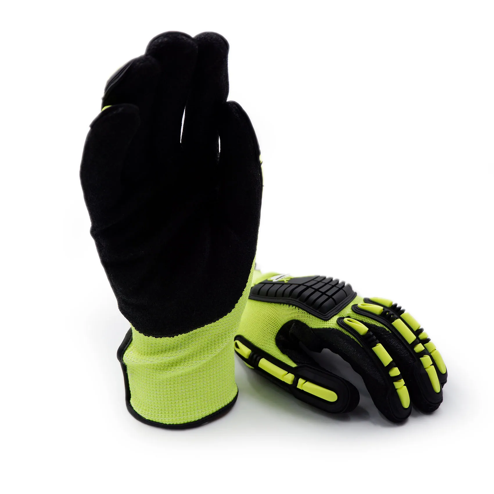 
TPR Oilfield Safety Work Construction Industrial Protective Mechanical Guante Anti Cut Resistant Impact Mechanic Gloves 
