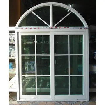 French style window design half round windows PVC arch sliding windows with grill for church