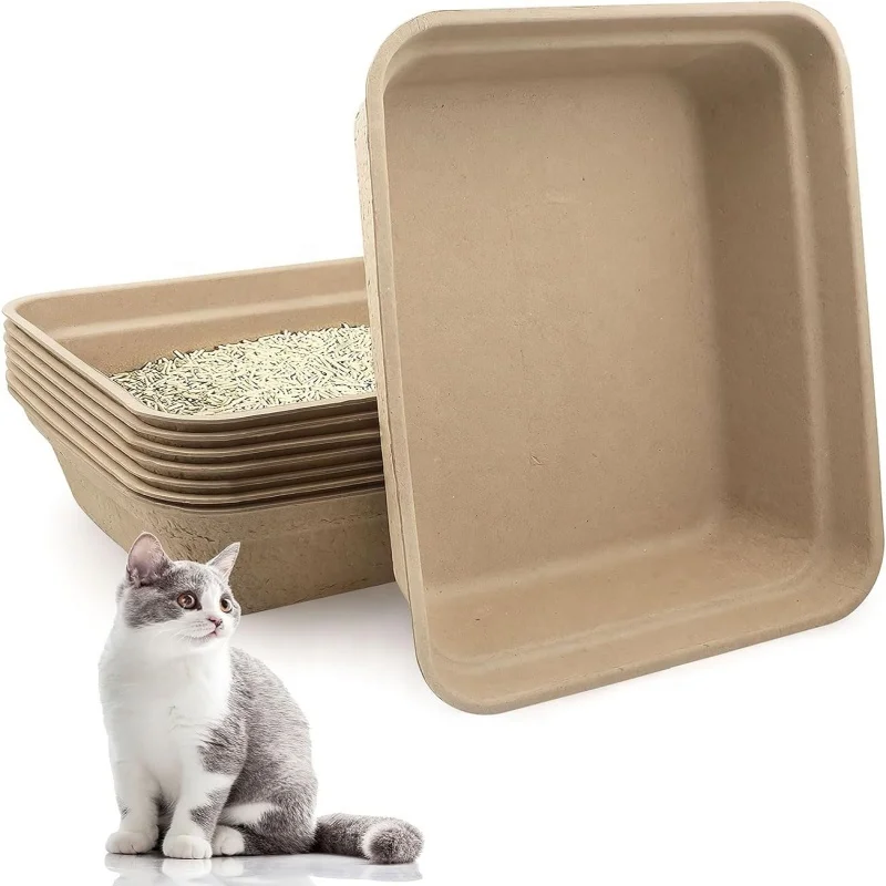 Extra Large Disposable Cat Litter Box Easy Clean Paper Cat Litter Tray Sturdy Portable Disposable Cat Litter Box