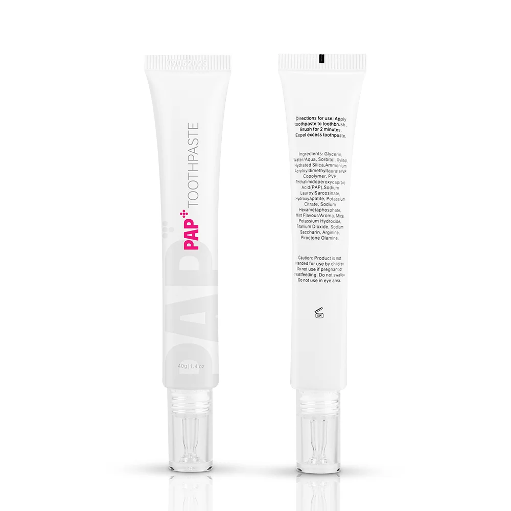 Professional Private Label Teeth Whitening Toothpaste Plastic Cream Soft Tube Plastic  Organic Toothpaste Toothpaste