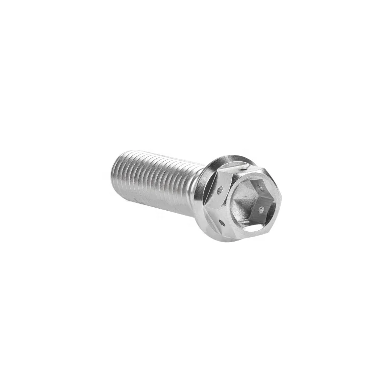 Titanium Alloy Bolts 30-90 Millimeters Length Hex Flange Head for Motorcycle Modification Silver
