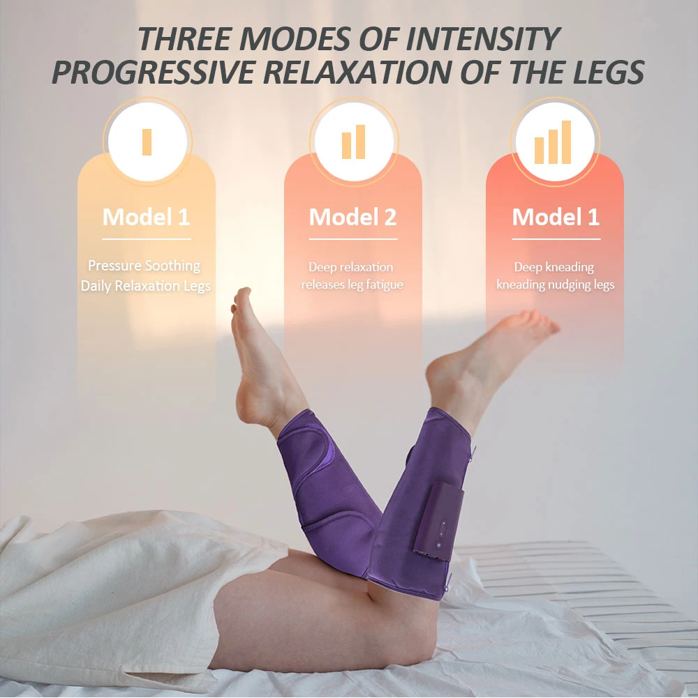 New Upgrade Product Foot Deep Muscle Relaxation Electric Air Pressure Calf Leg Massager Machine with Zipper