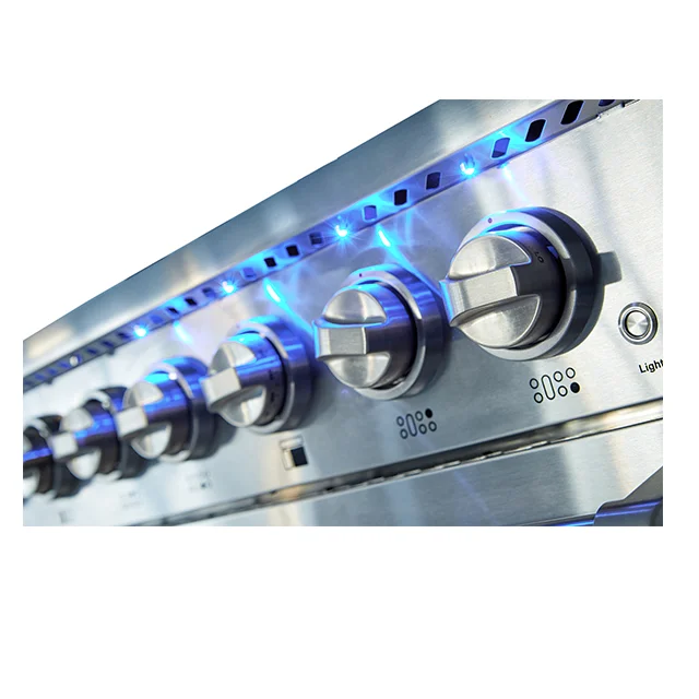 Lycan professional 48 inch dual fuel range for natural gas, stainless-steel