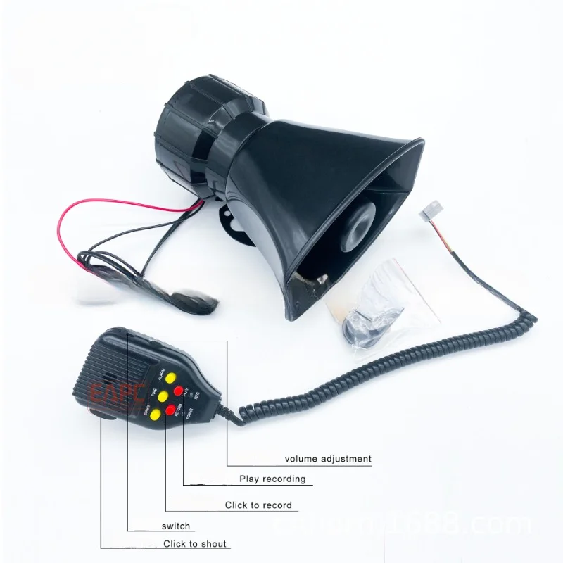 Car alarm horn, 7-tone wireless alarm horn, call recording horn, 7tone Sirenhorn remote control