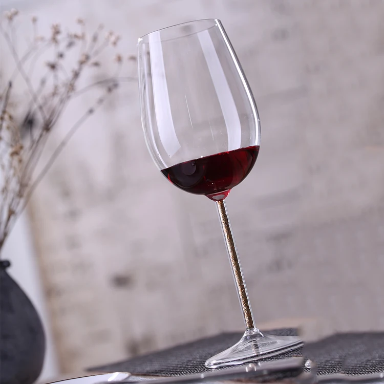 high quality Borosilicate Glass Goblet Cup Luxury Clear Glassware Luxury Long Stem Red Wine Glass