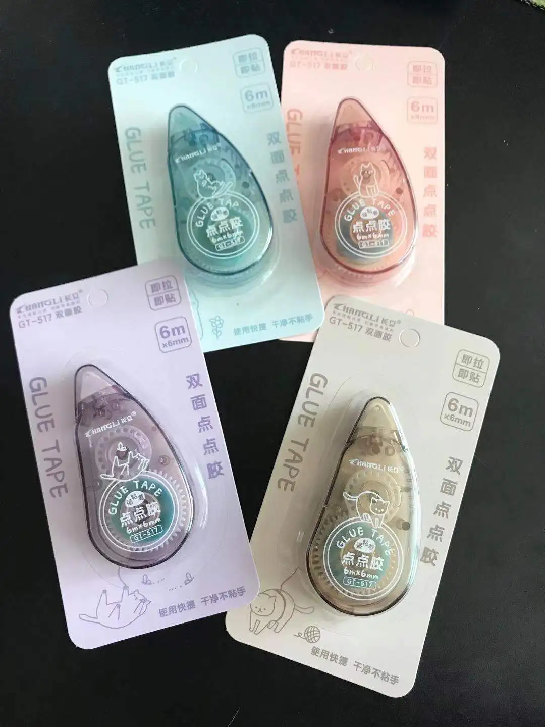 Essential  office school stationery glue tape roller double sided glue roller tape permanent adhesive tape for paste stick