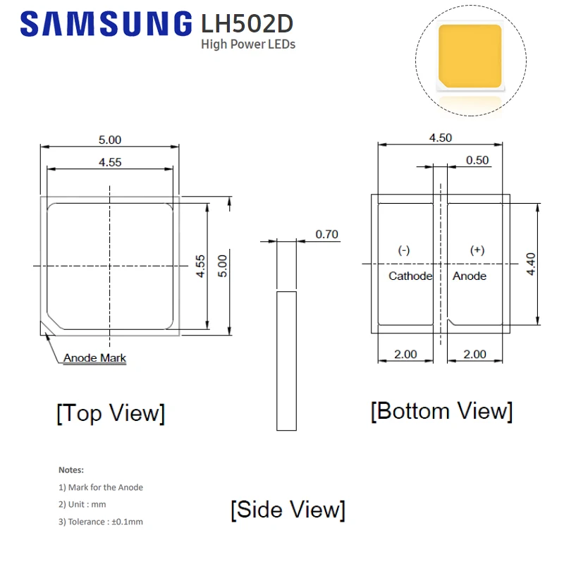 Оптовая продажа Smd Samsung 5050 6 4 Вт светодиодный чип высокой мощности Ra80 90
