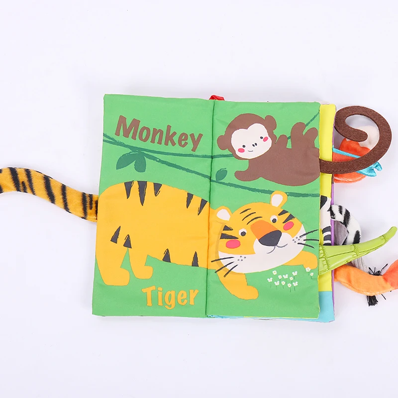 Crinkle-pages Filled Baby Cloth Book For Tactile Development