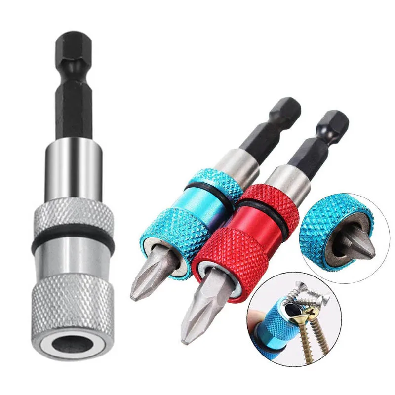 Hex Shank Quick-change Batch Head Rod 1/4 Stainless Steel Extension Rod Magnetic Screwdriver Drill Bit Holder Socket Adapter
