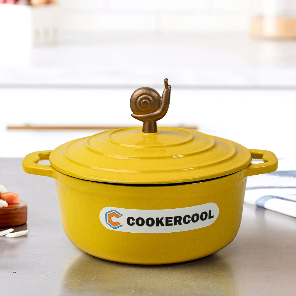 Бренд Cookercool кухонная посуда на продажу чугунная цветная эмалированная голландские