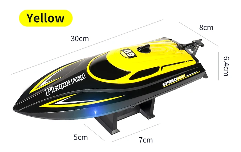 RC ship spe RC Racing Boat Yacht Strong Power 2.4G 20KM/H Self-Righting Speed Boat with LED Light