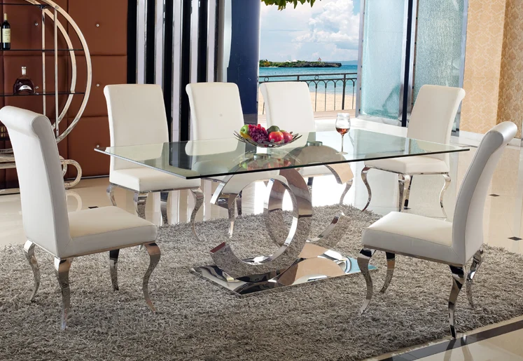 
DN03 Modern hallway half moon glass console table 