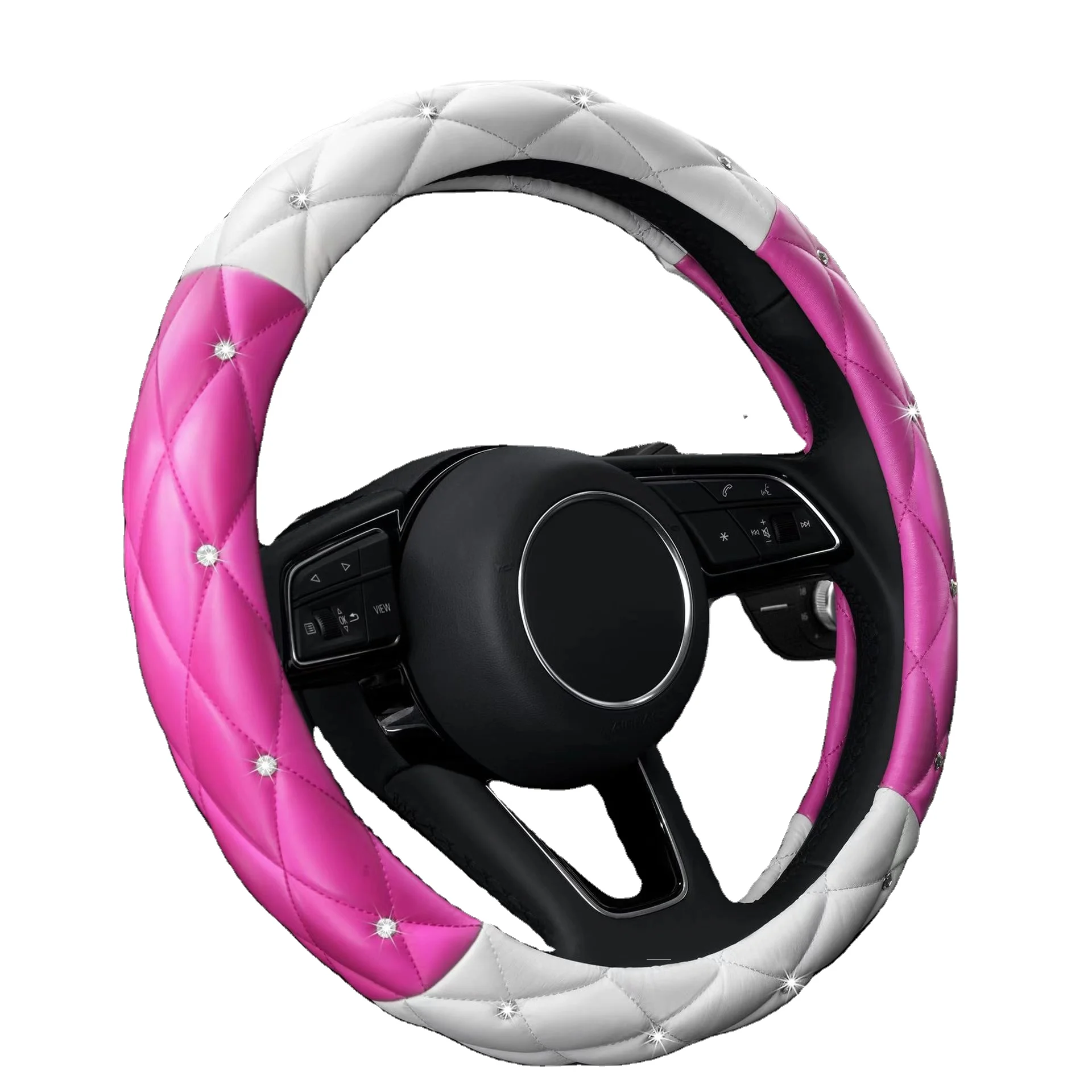 36-38cm high quality crystal rhinestones car steering covers