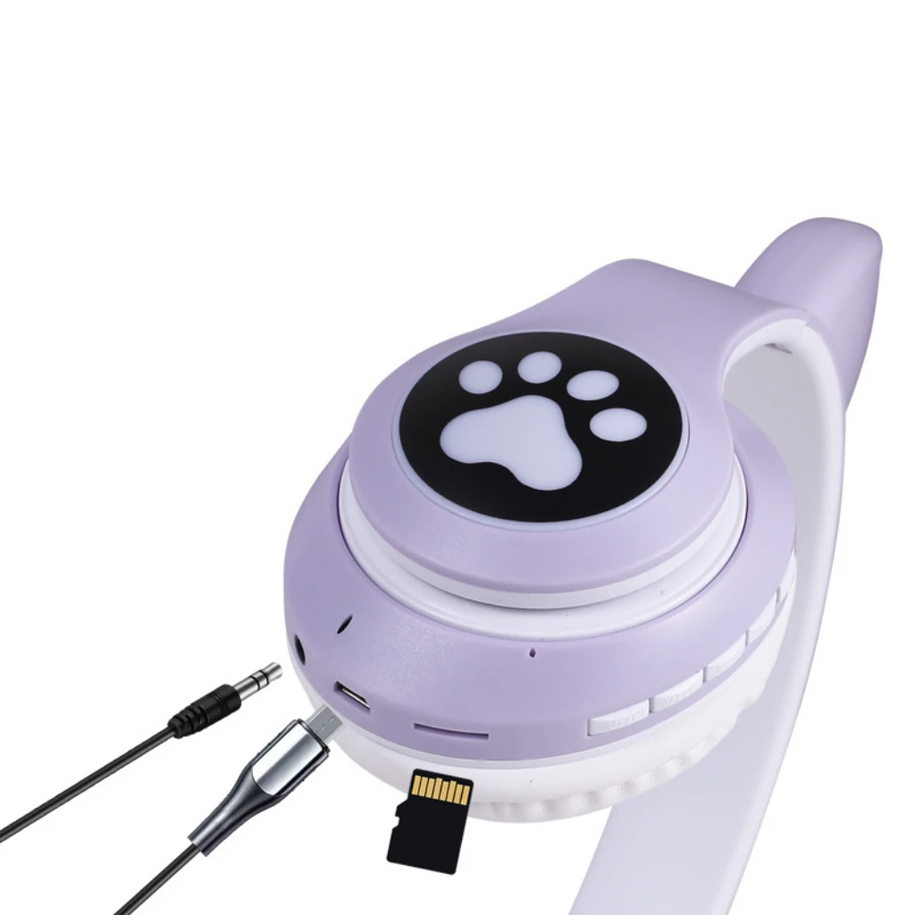 iStapromo Gifts Cat Ear Wireless Headphones Auriculares Fone De Ouvido Wireless Headphone Ear Headset STN28 PRO Cute for Girls