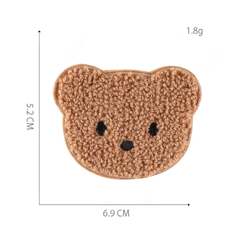 Без клея Симпатичные нашивки в форме динозавра тигра медведя виде животных синели для детской одежды