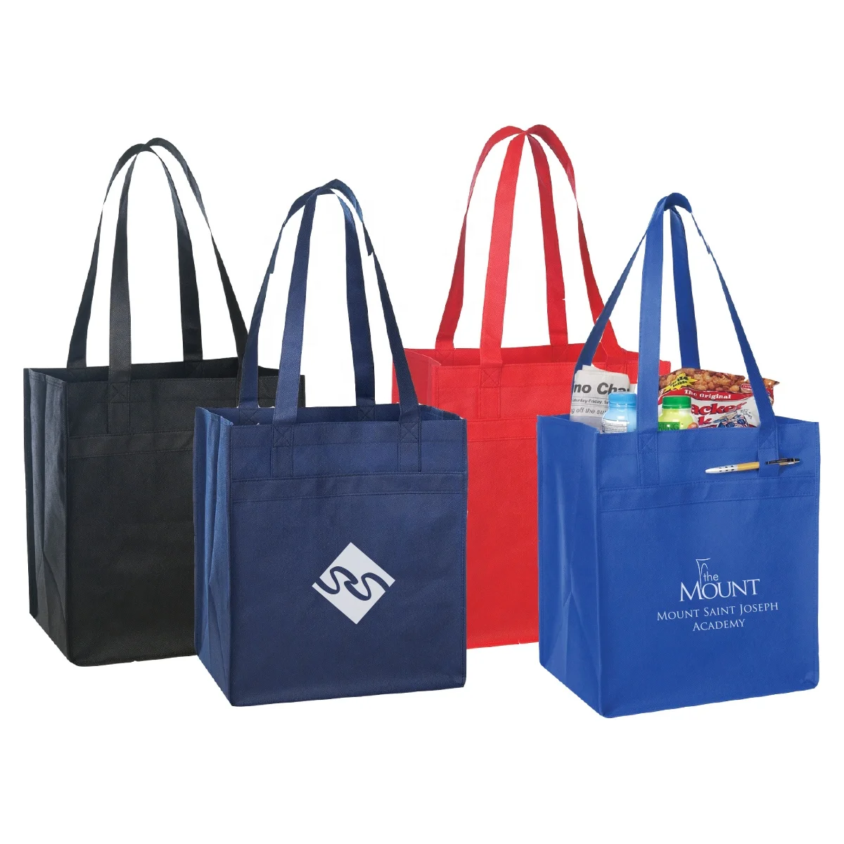Shopping Handled NON WOVEN Tote BAG WITH CUSTOM LOGO