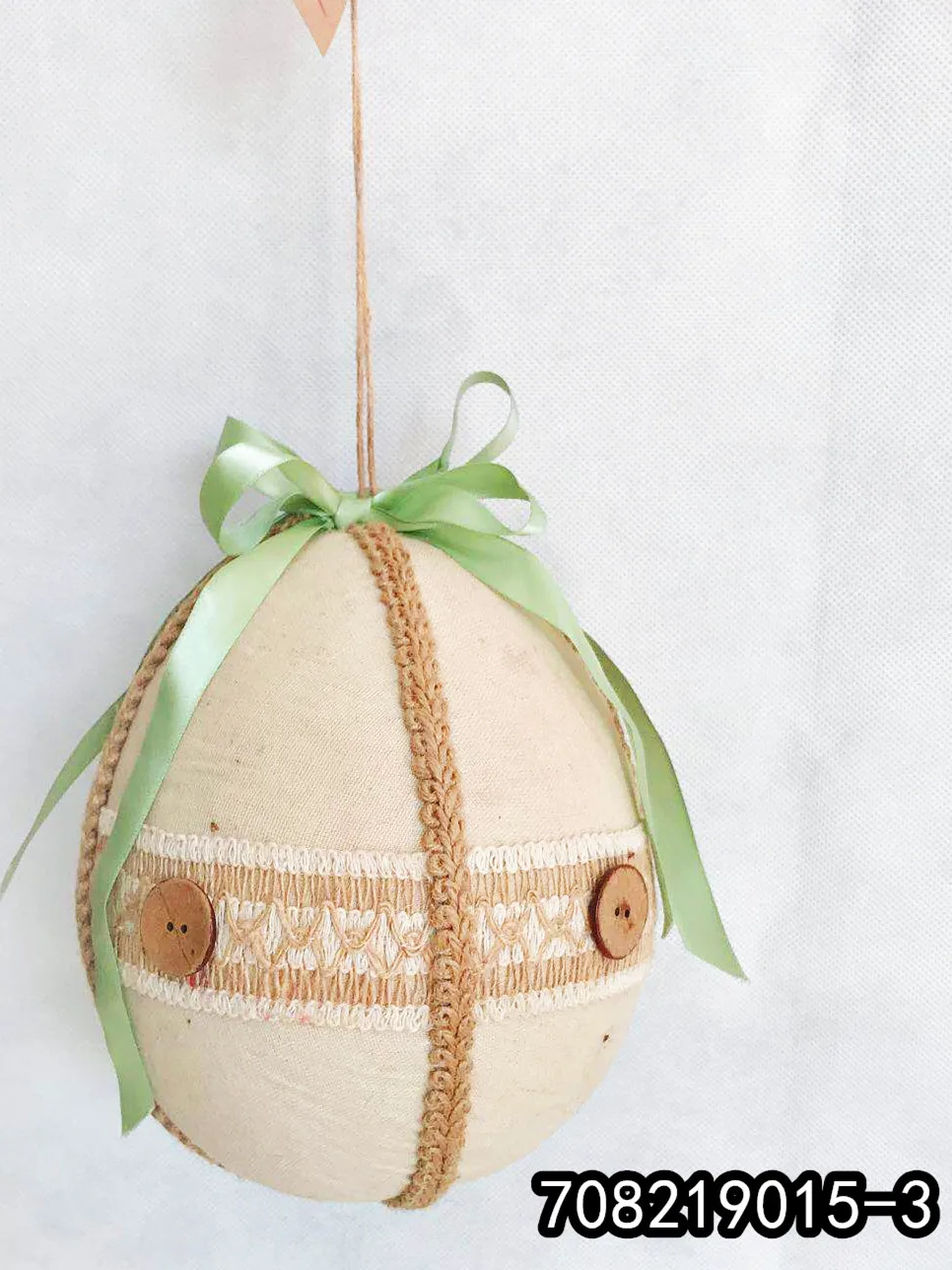 2022 Easter hot selling  Linen natural hemp rope handmade decorative handing Easter eggs