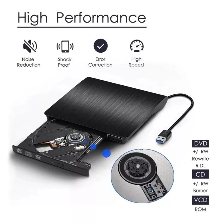 Высокоскоростная передача данных USB 3 0 портативный CD DVD RW ГОРЕЛКА тонкий проигрыватель