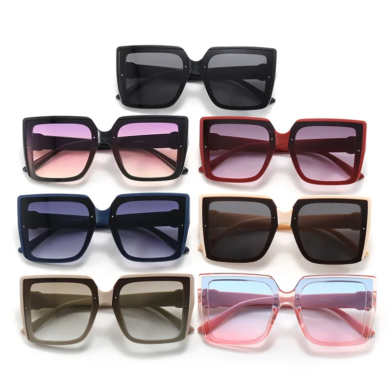 sunglasses internet hot selling wholesale new arrival fashion spectacles square women men unisex PC plastic outdoor sunglass