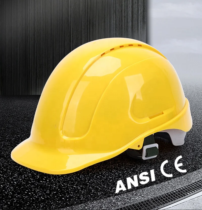 CE and ANSI CLASS E 20KV insulation yellow ABS shell ventilation holes electrician engineer safety helmet hard hat