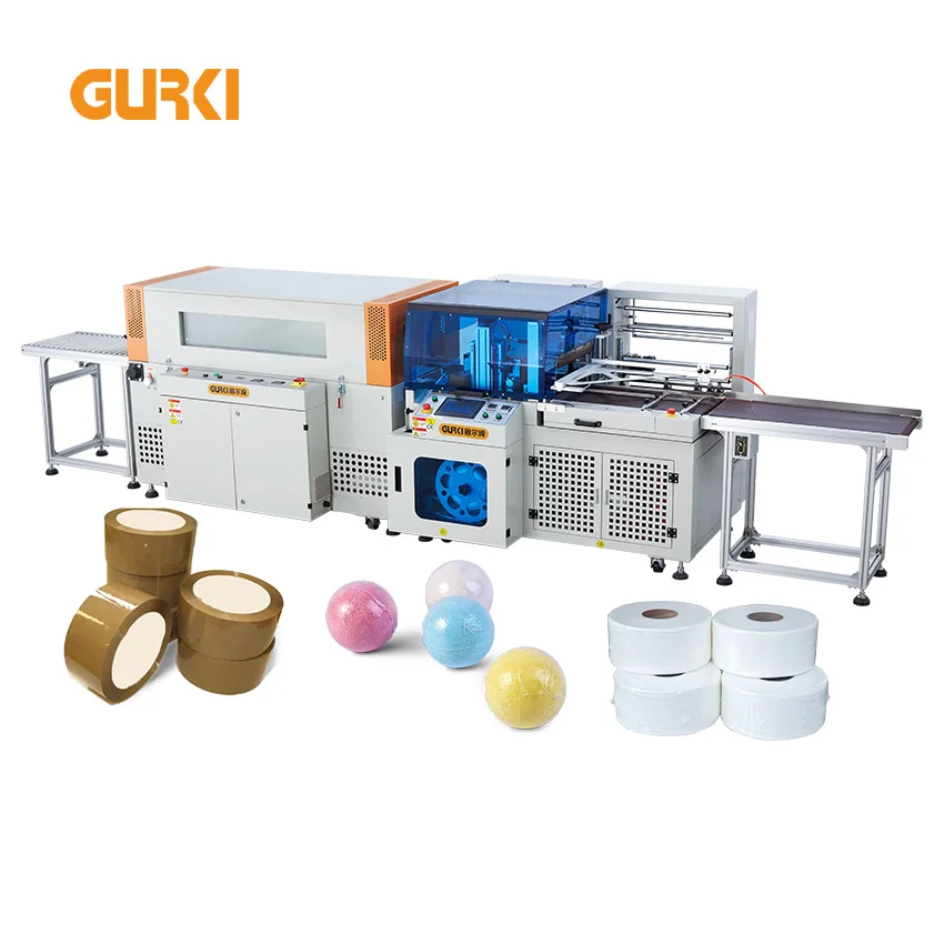 Automatic Bopp Tape Shrink Pack Machine Bath Bomb Toilet Paper Flow Shrink Wrapping Machine