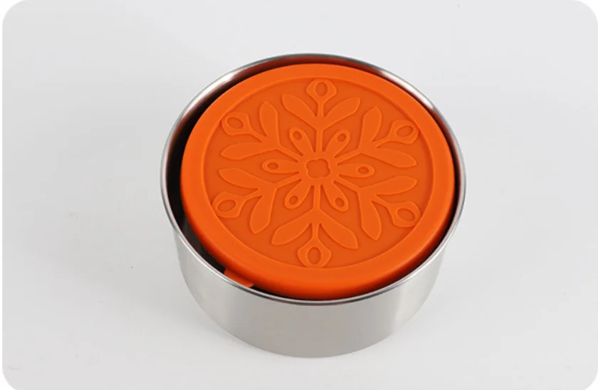 18/8 Stainless Steel Condiments Jars and Food Storage Containers Multiple Size Snack Sauce Pot With High Quality Silicone Lid