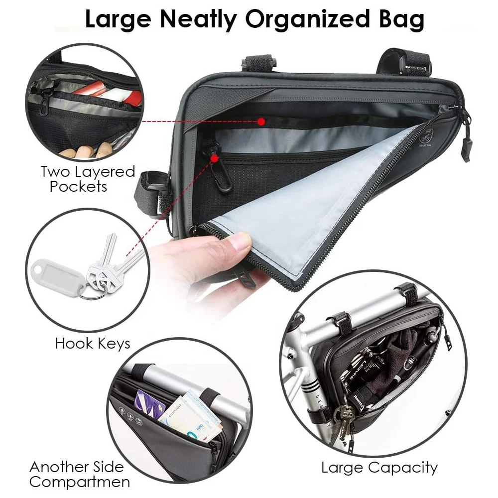 Wholesale Custom Bicycle Accessories Cycling Bike Triangle Front Frame Bag bike box hard travel case bicycle